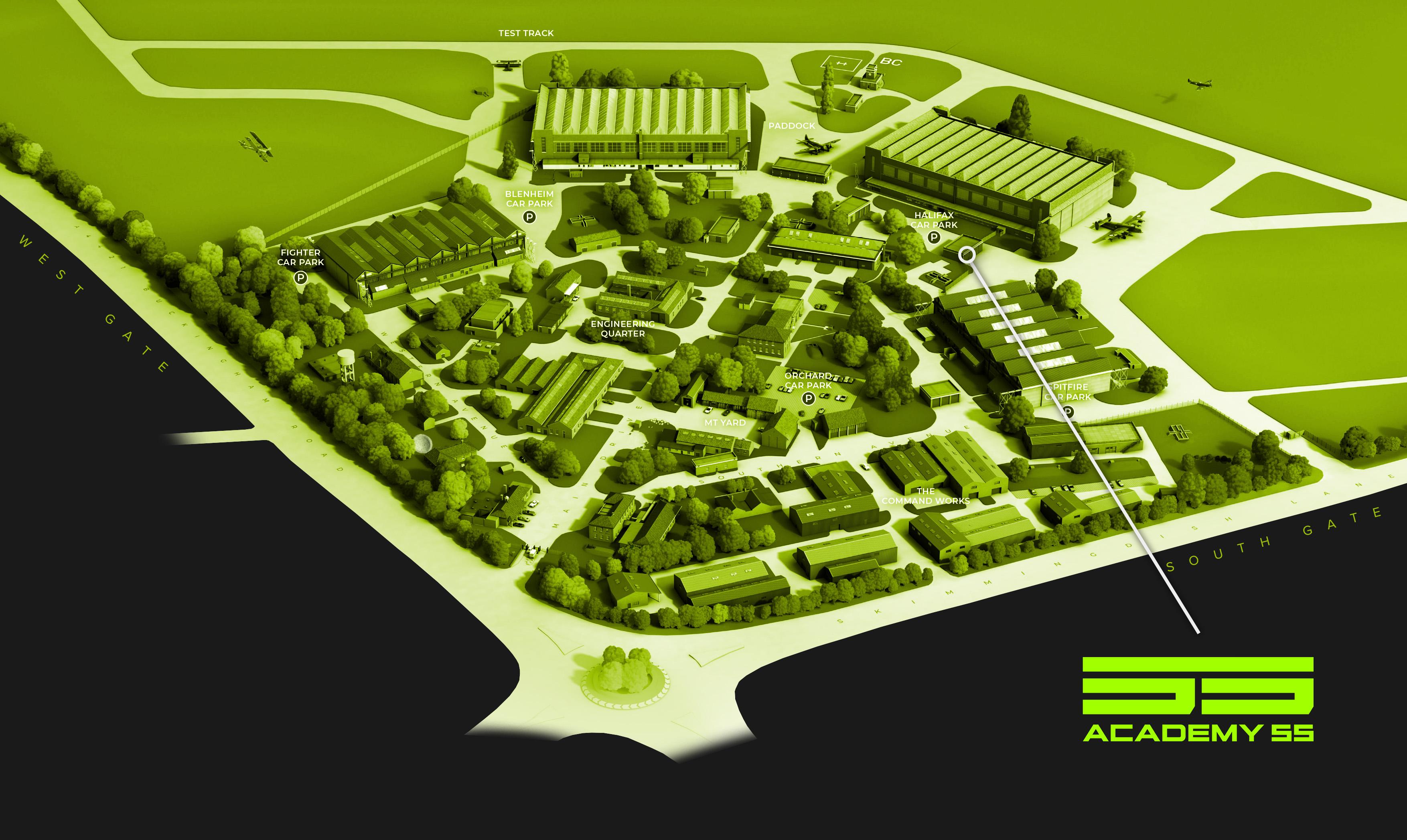 Bicester Motion site map